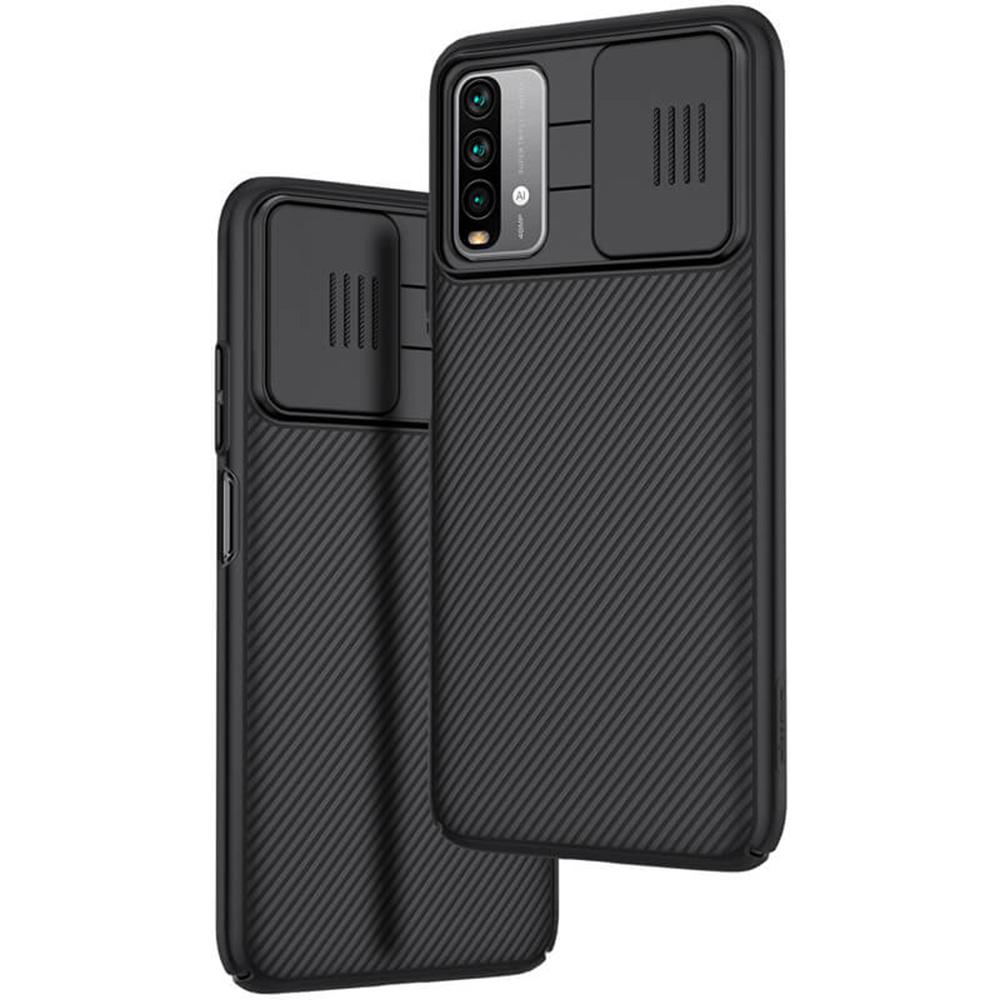 Nillkin Case for Xiaomi Redmi 9T Cover Hard CamShield with Camera Slide Protective Cover [ Perfect Design Compatible with Xiaomi Redmi 9T ] - Black - Black