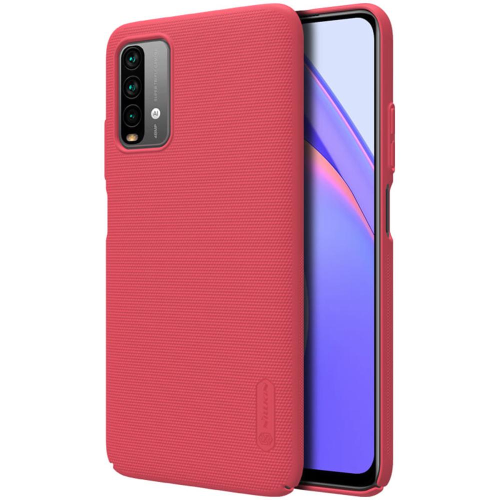 Nillkin Cover Compatible with Xiaomi Redmi 9T Case Super Frosted Shield Hard Phone Cover [ Slim Fit ] [ Designed Case for Xiaomi Redmi 9T ] - Red - Red