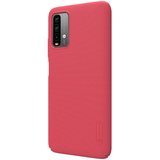Nillkin Cover Compatible with Xiaomi Redmi 9T Case Super Frosted Shield Hard Phone Cover [ Slim Fit ] [ Designed Case for Xiaomi Redmi 9T ] - Red - Red