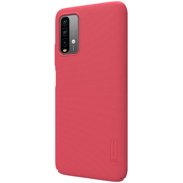 كفر موبايل Nillkin Cover Compatible with Xiaomi Redmi 9T Case Super Frosted Shield Hard Phone Cover [ Slim Fit ]  - Red - SW1hZ2U6MTIxNzg1