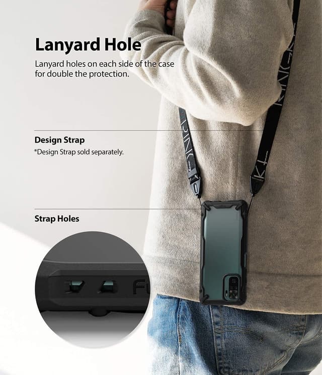 Ringke Case Compatible with Xiaomi Redmi Note 10 / 10S Hard Fusion-X Ergonomic Transparent Shock Absorption TPU Bumper [ Designed Case for Xiaomi Redmi Note 10 / 10S ] - Black - Black