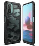 Ringke Case Compatible with Xiaomi Redmi Note 10 / 10S Hard Fusion-X Ergonomic Transparent Shock Absorption TPU Bumper [ Designed Case for Xiaomi Redmi Note 10 / 10S ] - Camo Black - Camo Black