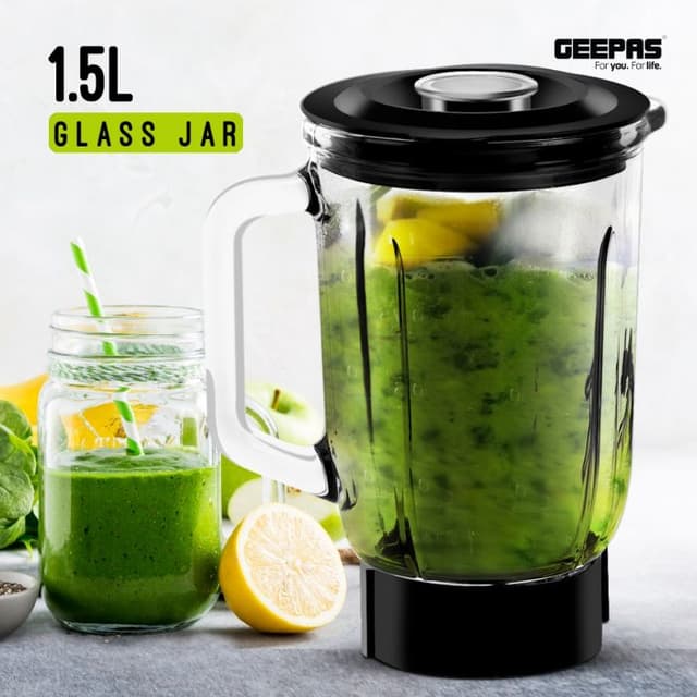 خلاط يدوي كهربائي جيباس 700 واط Geepas 1.5L Glass Jug Food Blender Smoothie Maker