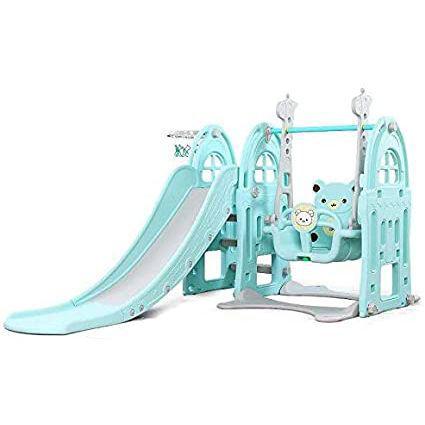 Rainbowtoys Mini Multi Function Slide And Swing Light Blue