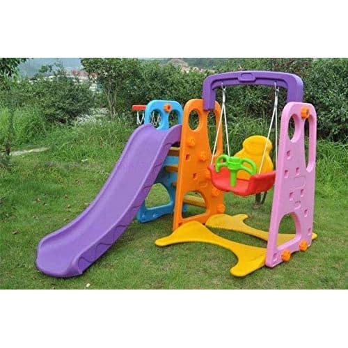 Rainbowtoys 3 In 1 Outdoor Play Structure With Slide