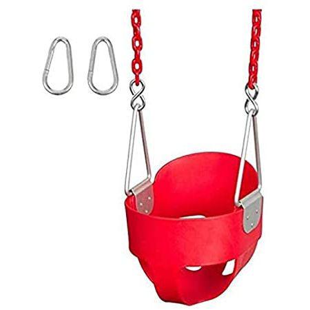 Rainbowtoys Toddler Swing Seat with Chain, Red