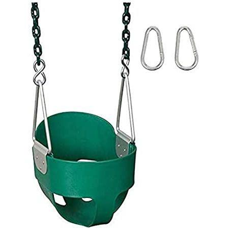 Rainbowtoys Toddler Swing Seat with Chain, Green