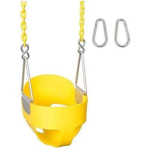 Rainbowtoys Toddler Swing Seat with Chain, Yellow