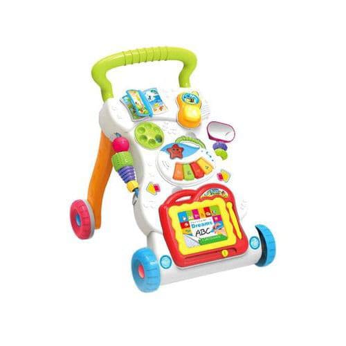 مشاية تعليم المشي للاطفال 4 عجلات هوانجر Huanger 4 Wheels Multi Functional Music Walker