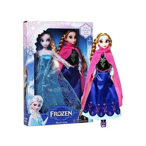 دمية ملكة الثلج (2 قطع) Forzen 2-Piece Paral Elsa And Anna Fashion Doll Set