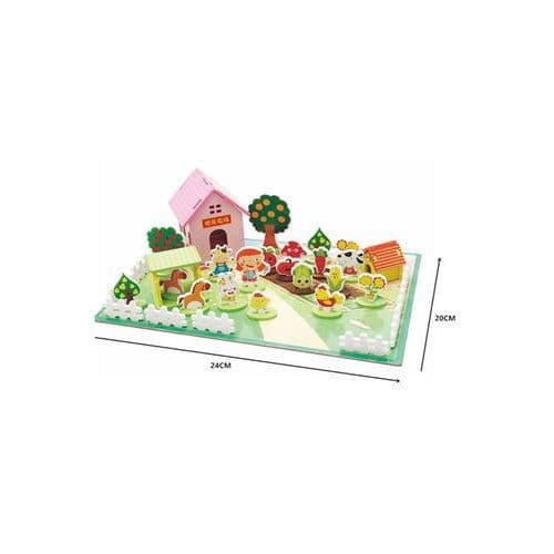 مجسم مزرعة 	Al Ostoura 3D Assembly Series Farm Set