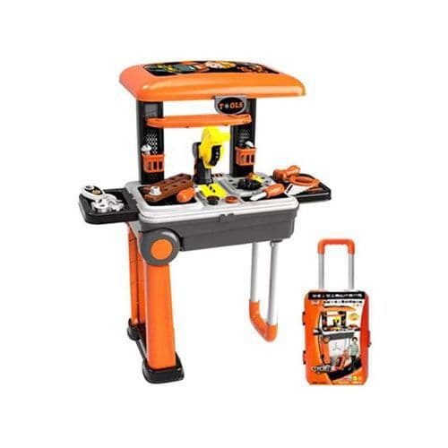 لعبة طاولة النجارة للأطفال Deluxe Trolley Tool Set