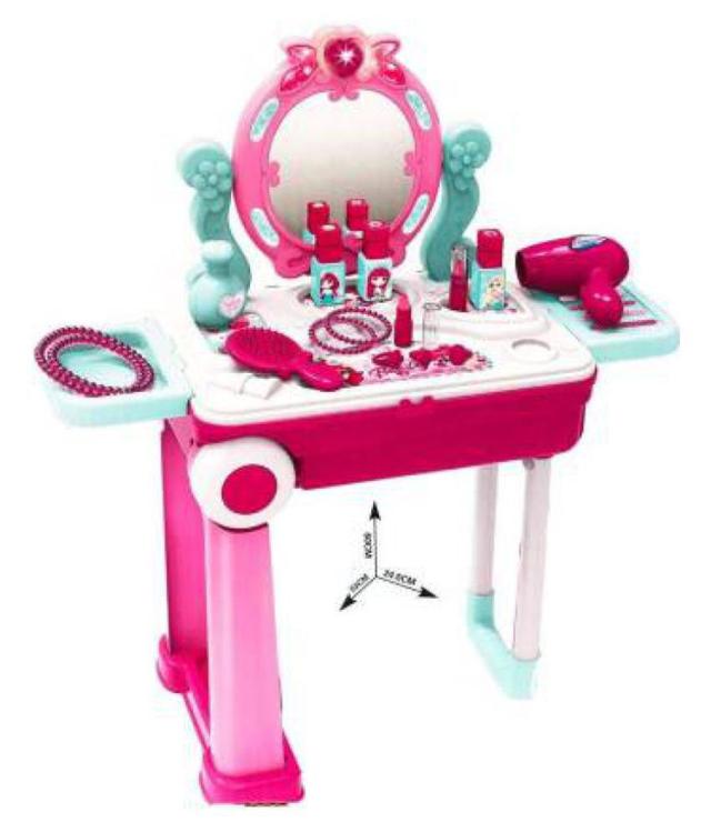 Jgg Jain Gift Gallery Dressing Play Set with Luggage Trolley, Pink - SW1hZ2U6MjI2MjQz