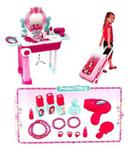 Jgg Jain Gift Gallery Dressing Play Set with Luggage Trolley, Pink - SW1hZ2U6MjI2MjQ1