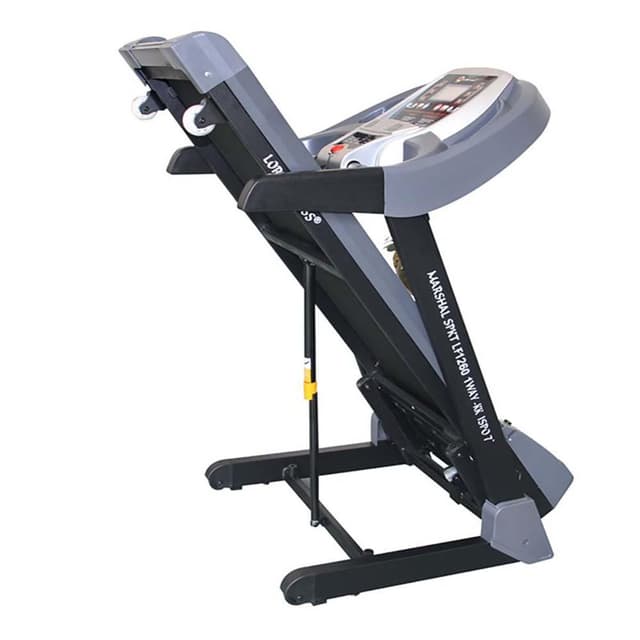 Marshal Fitness auto incline with two motors multi function home use 1 way treadmill color black