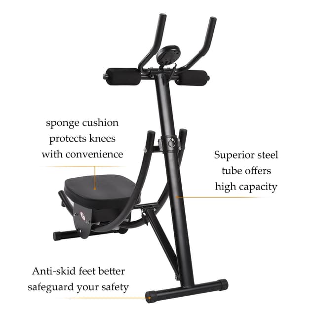 جهاز تمارين البطن قابل للطي أسود مارشال فتنس  Marshal Fitness Black Foldable Abdominal Coaster