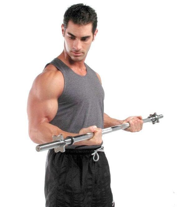 Marshal Fitness rb 47t barbell bar weight bar dumbbell bar chromed rb 47t inches straight with spin lock