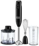 BLACK&DECKER Black+Decker 600W 3 in 1 Hand Blender with Chopper Black  HB600 B5 2 Years Warranty