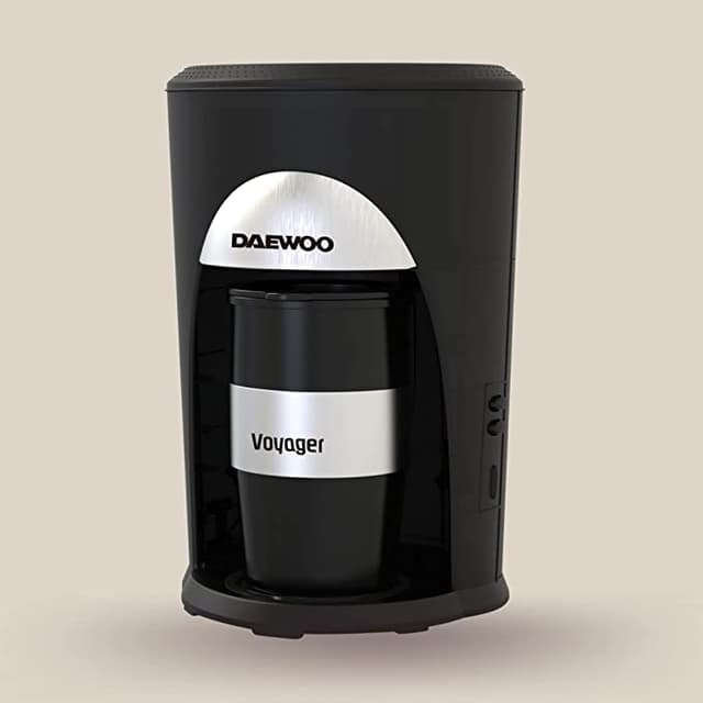 ماكينة قهوة 500واط Daewoo Portable Coffee Machine Single Cup Coffee Maker for Drip Coffee and Espresso with Travel Mug Korean Technology DCM9010