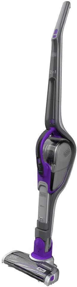 BLACK&amp;DECKER Black+Decker 18V 36W Li Ion 2 in 1 Cordless Smart Tech Pet Stick Vacuum for Pet Hair Purple/Grey  SVJ520BFSP GB 2 Years Warranty