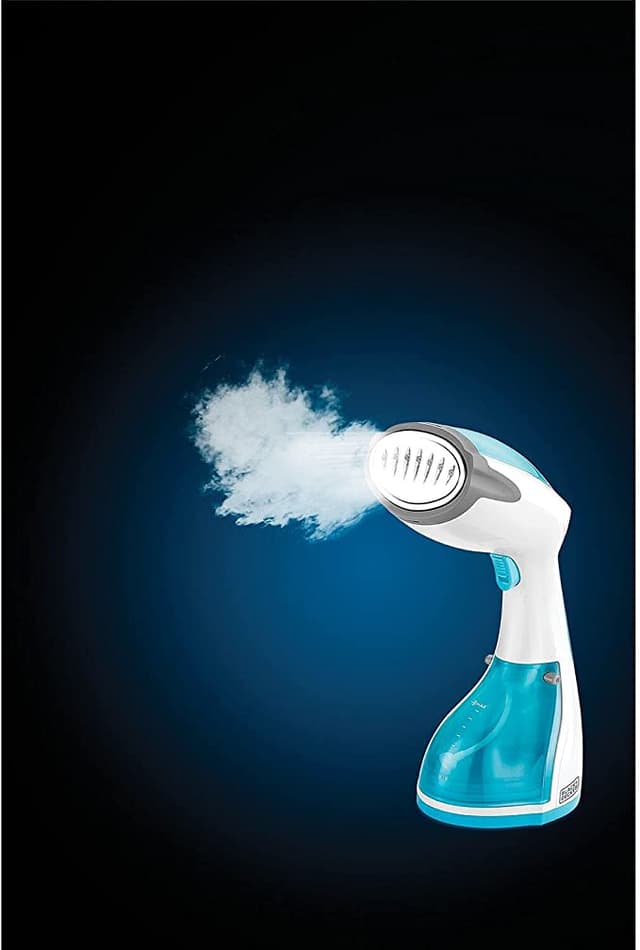BLACK&amp;DECKER Black+Decker Handheld Garment Steamer 1200 W 260 ml Anti Drip Auto Shut Off White/Blue  HST1200 B5 2 Years Warranty
