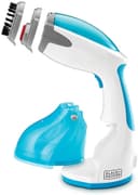 BLACK&amp;DECKER Black+Decker Handheld Garment Steamer 1200 W 260 ml Anti Drip Auto Shut Off White/Blue  HST1200 B5 2 Years Warranty