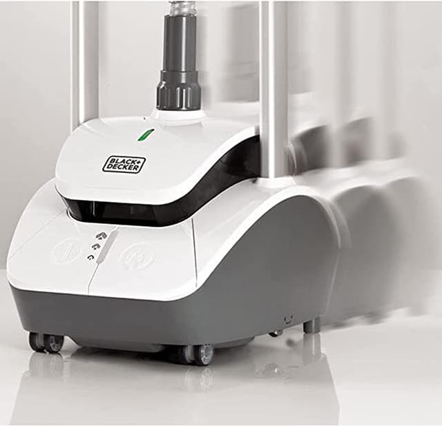 BLACK&amp;DECKER Black+Decker Garment Steamer with Double Pole 2000 W 2.4 Liter 3 Stage White/Grey  GST2000 B5 2 Years Warranty