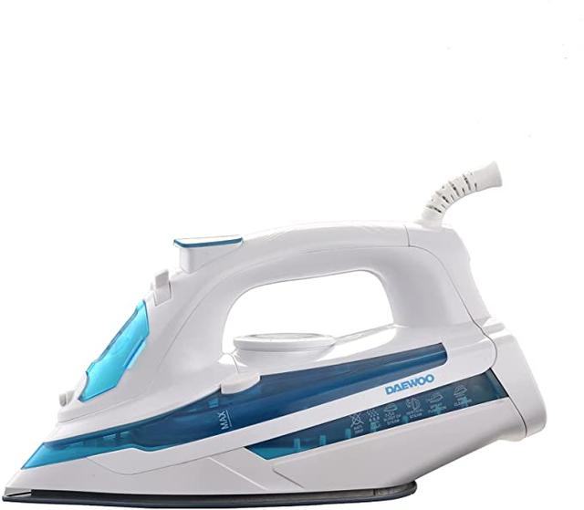 Daewoo 2400W Steam Iron with Ceramic Soleplate, AntiDrip, AntiCalc, Auto ShutOff, Self Clean, Spray & Steam Function Korean Technology - SW1hZ2U6MTY4MjU3