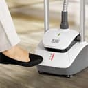 BLACK&amp;DECKER Black+Decker Garment Steamer with Double Pole 2000 W 2.4 Liter 3 Stage White/Grey  GST2000 B5 2 Years Warranty