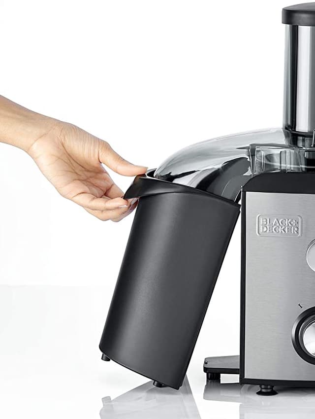 عصارة 800 واط Black+Decker Stainles Steel XL Juicer Extractor with Juice Collector