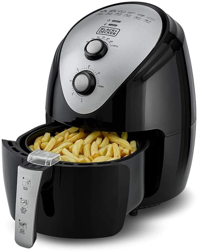 مقلاة كهربائية يدوية 350 لتر Black+Decker Manual Aerofry Air Fryer with Rapid Air Convection Technology