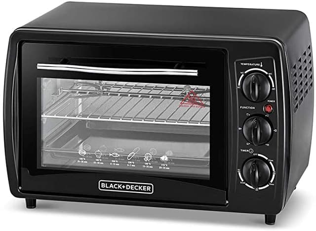 Black&Decker Black+Decker 19l Double Glass Multifunction Toaster Oven With Rotisserie For Toasting/ Baking/ Broiling Black Tro19rdg B5 2 Years Warranty