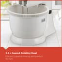 خلاط يدوي 300 واط Black+Decker 5 Speed Multifunction Bowl And Stand Mixer