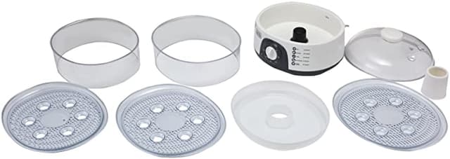 BLACK&amp;DECKER Black+Decker 775W 10 Liter 3 Tier Food Steamer with Timer White  HS6000 B5 2 Years Warranty