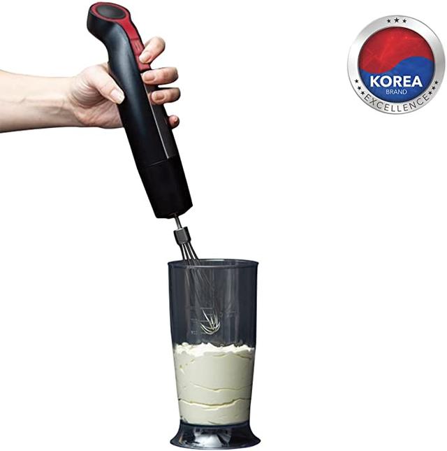 خلاط يدوي 400 واط Daewoo 4-in-1 Stainless Steel Hand Blender with Chopper and Whisk - SW1hZ2U6MTY4MTYy