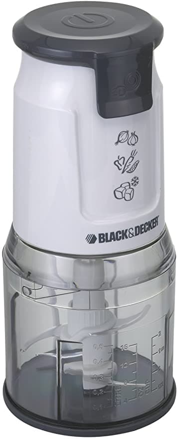 BLACK&amp;DECKER Black+Decker 500W Dual Blade Vertical Chopper with Ice Crusher White  FC300 B5 2 Years Warranty