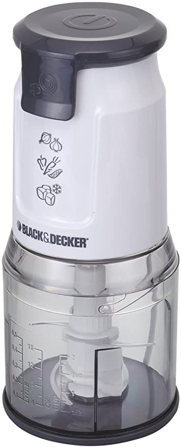 BLACK&amp;DECKER Black+Decker 500W Dual Blade Vertical Chopper with Ice Crusher White  FC300 B5 2 Years Warranty - 128721