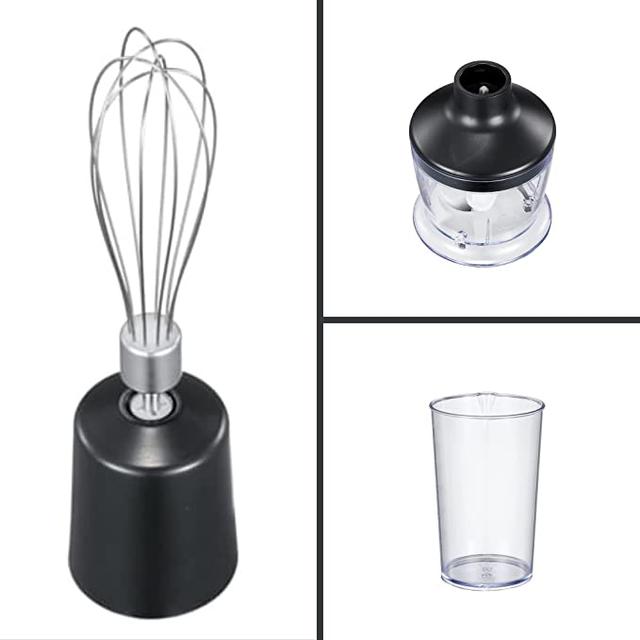خلاط يدوي 400 واط Daewoo 4-in-1 Stainless Steel Hand Blender with Chopper and Whisk