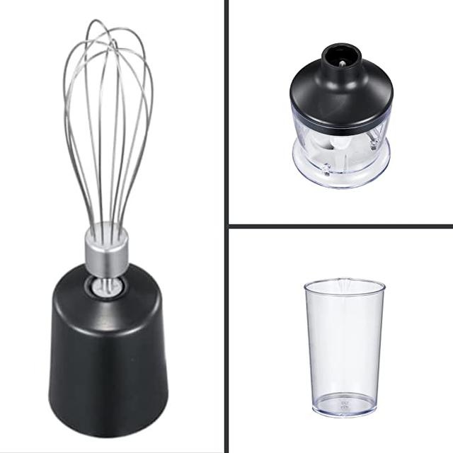 خلاط يدوي 400 واط Daewoo 4-in-1 Stainless Steel Hand Blender with Chopper and Whisk - SW1hZ2U6MTY4MTYw