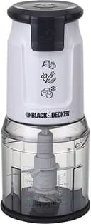 BLACK&amp;DECKER Black+Decker 500W Dual Blade Vertical Chopper with Ice Crusher White  FC300 B5 2 Years Warranty - 258298