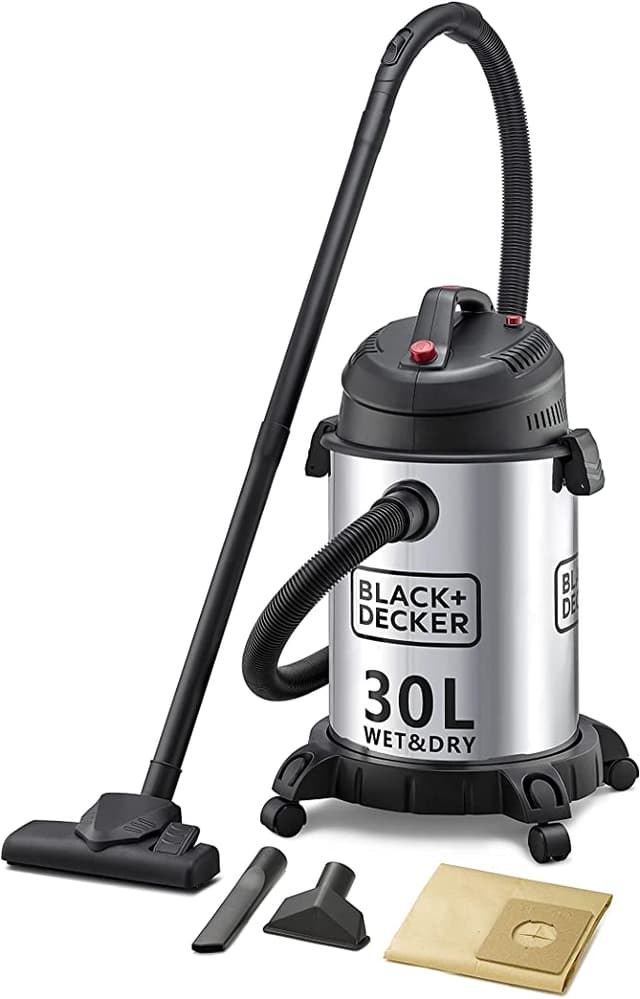 مكنسة بلاك اند ديكر برميل جاف ورطب 1610 واط Black+Decker Wet and Dry Vacuum Cleaner