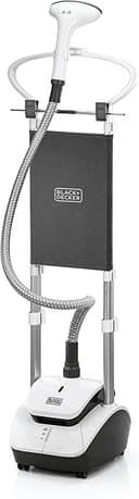 BLACK&amp;DECKER Black+Decker Garment Steamer with Double Pole 2000 W 2.4 Liter 3 Stage White/Grey  GST2000 B5 2 Years Warranty
