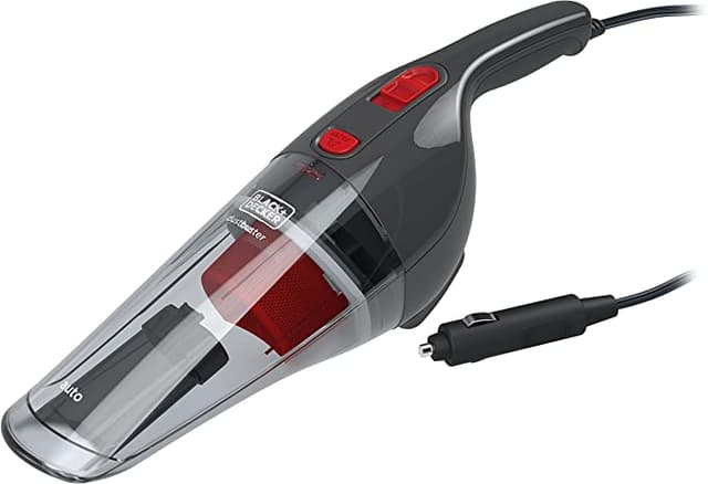 BLACK&DECKER Black+Decker 12V DC Auto Dustbuster Handheld Car Vacuum with 6 Pieces Accessories for Car Red/Grey  NV1210AV 2 Years Warranty