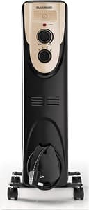 BLACK&DECKER Black+Decker 2000W 9 Fin Oil Radiator Heater Black  OR090D B5