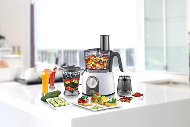 BLACK&amp;DECKER Black+Decker 1000W 32 Functions 5 in 1 Food Processor White  FX1075 B5 2 Years Warranty - SW1hZ2U6MTY2ODk4