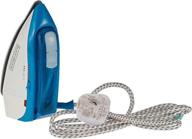 BLACK&amp;DECKER Black+Decker 1085W Dual Voltage Travel Steam Iron Blue  Ti250 B5 2 Years Warranty
