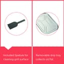 شواية كهربائية بغطاء زجاجي 2200 واط Black+Decker Open Flat Grill With Glass Lid