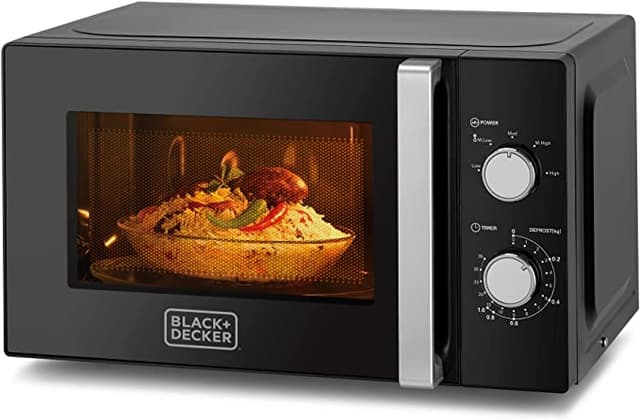 فرن كهربائي صغير 20 لتر 700 واط بلاك اند ديكر Black+Decker Microwave Oven with Defrost Function