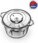 Daewoo 500W 1.8L Food Chopper with Glass Bowl, Quad Blade, Mincer & Grinder Function Korean Technology