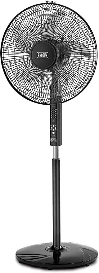 BLACK&DECKER Black+Decker 16 Inch 3 Speed Pedestal Stand Fan with Remote Control Black  FS1620R B6 - SW1hZ2U6MTY2ODQ5